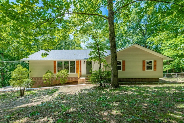 view of ranch-style home