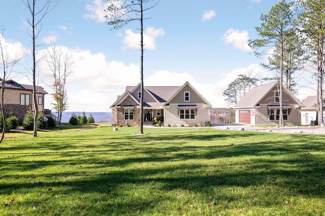3745 Raulston Falls Rd, Jasper, TN 37347 - view of front of property featuring a garage and a front lawn