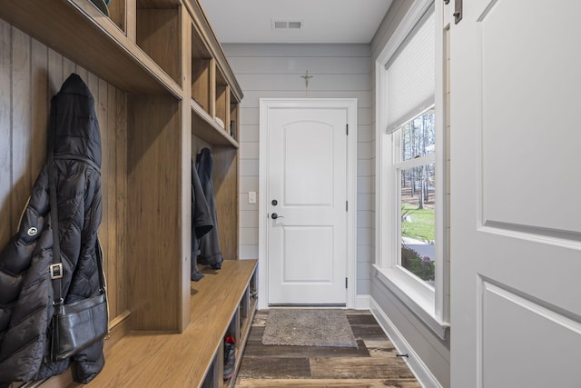 3745 Raulston Falls Rd, Jasper, TN 37347 - mudroom featuring hardwood / wood-style flooring and wooden walls