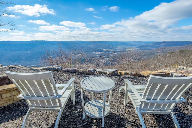 3745 Raulston Falls Rd, Jasper, TN 37347 - view of patio / terrace featuring a mountain view