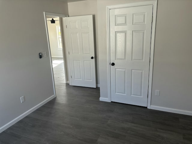 interior space featuring dark hardwood / wood-style floors