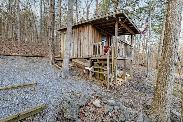 view of outdoor structure