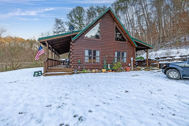 view of front of home featuring a porch