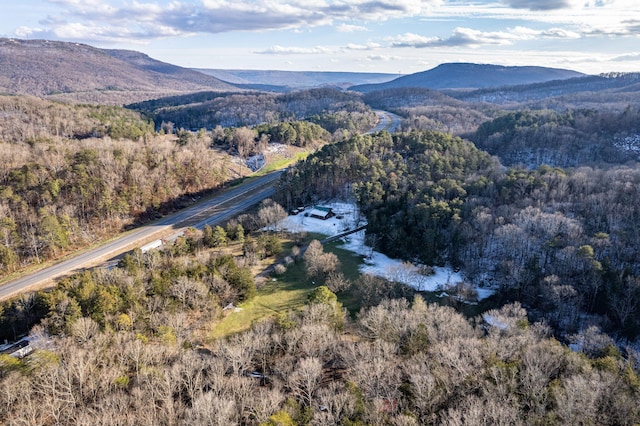 aerial view featuring a mountain view