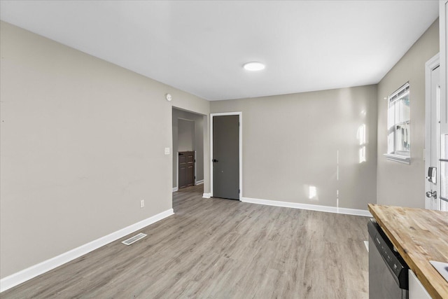 interior space featuring light wood-type flooring