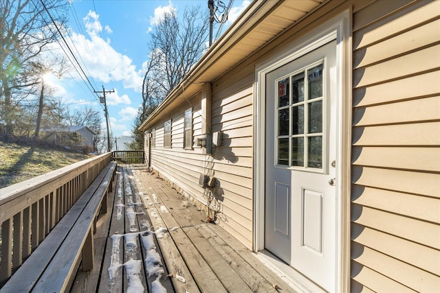 view of wooden terrace