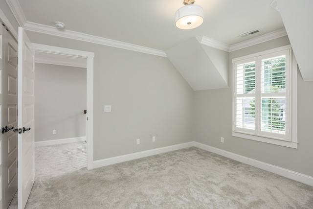 bonus room featuring light colored carpet