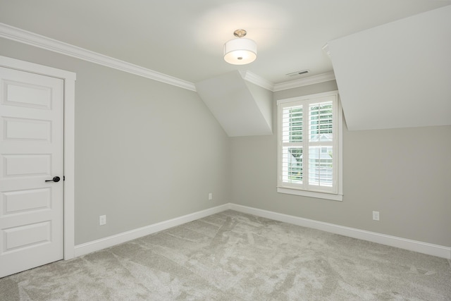 bonus room with light carpet