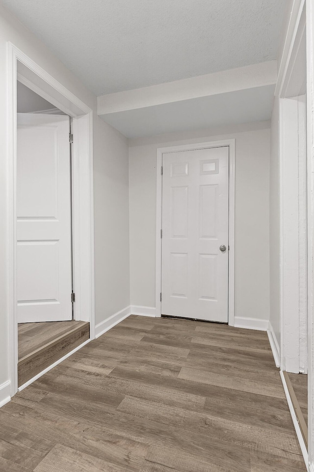 interior space with hardwood / wood-style flooring