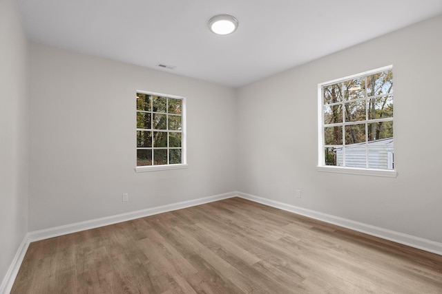 empty room featuring light hardwood / wood-style flooring