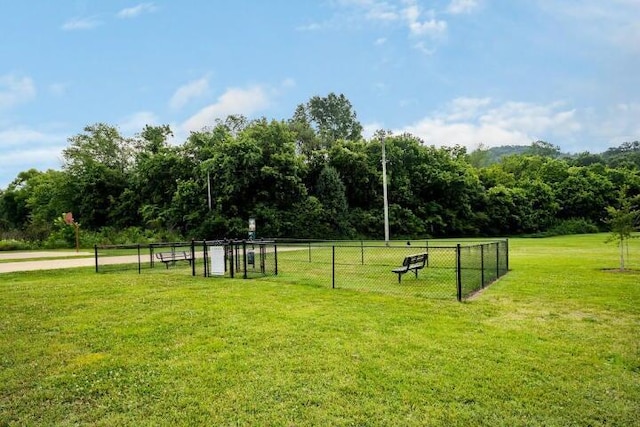 view of home's community featuring a lawn