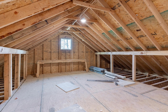 view of attic