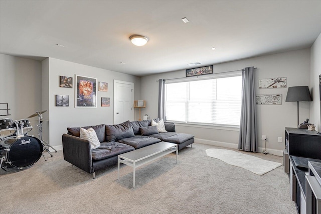 view of carpeted living room