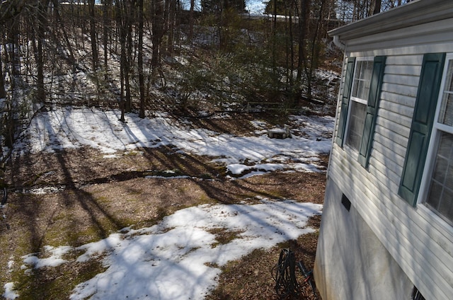 view of snowy yard