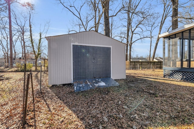 view of outdoor structure