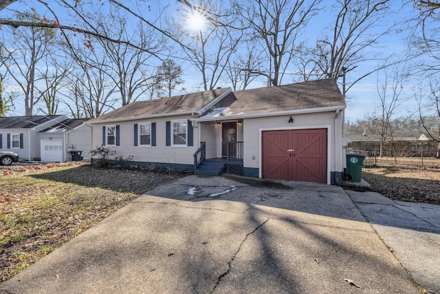 ranch-style house with a garage