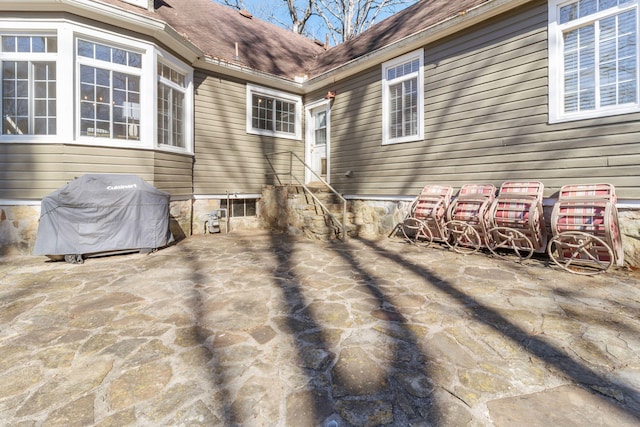 view of patio with grilling area