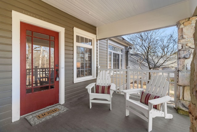 exterior space with a porch