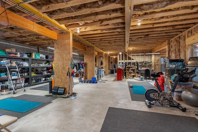 interior space with concrete flooring