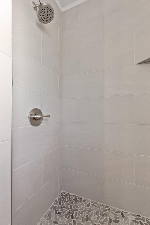 bathroom featuring tiled shower