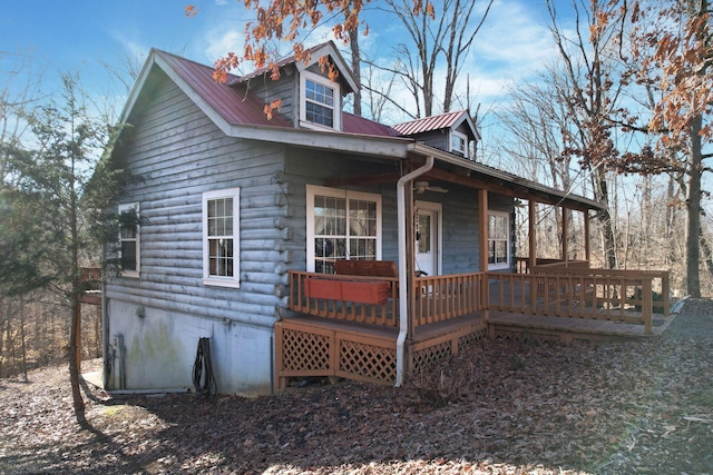 view of front of property with covered porch