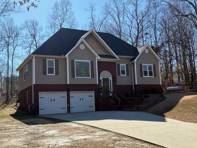 split foyer home with a garage