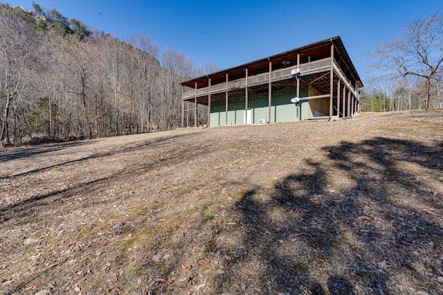 exterior space featuring a wooden deck