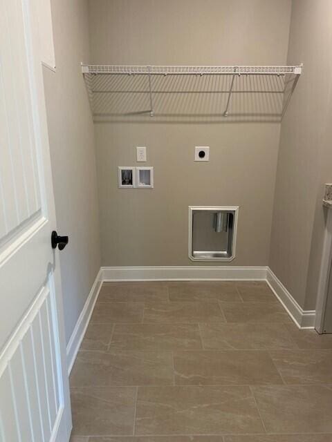 laundry area featuring hookup for a washing machine and electric dryer hookup