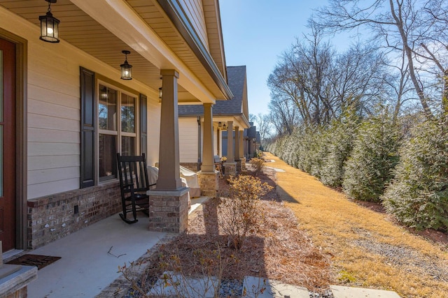 exterior space with a porch