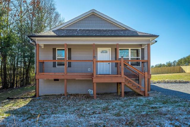 view of front of house with a porch