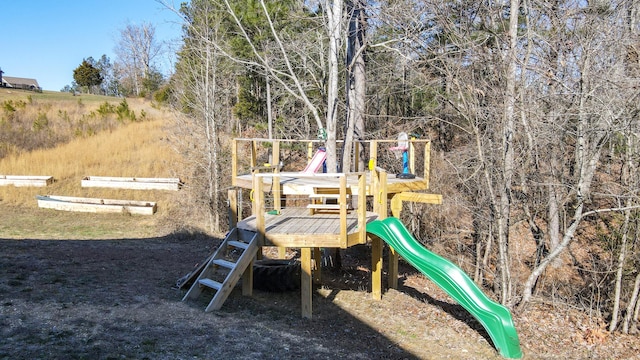 view of jungle gym