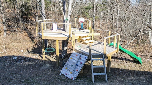 view of jungle gym