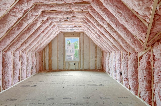 view of attic