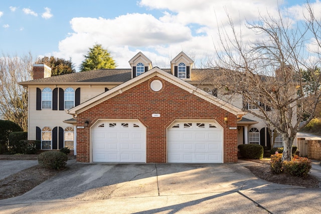 view of front facade with a garage