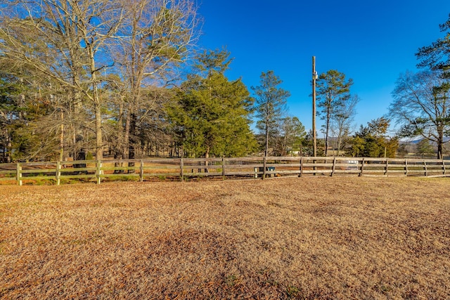 view of yard featuring a rural view