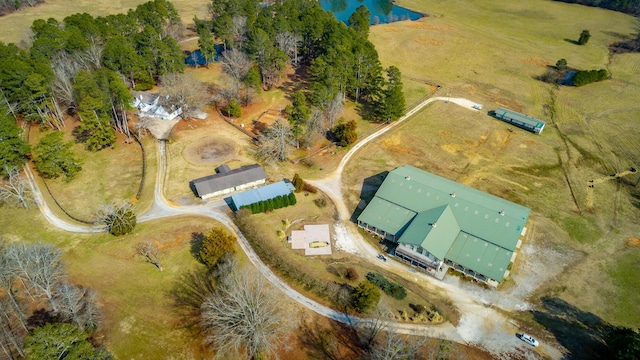 aerial view featuring a rural view