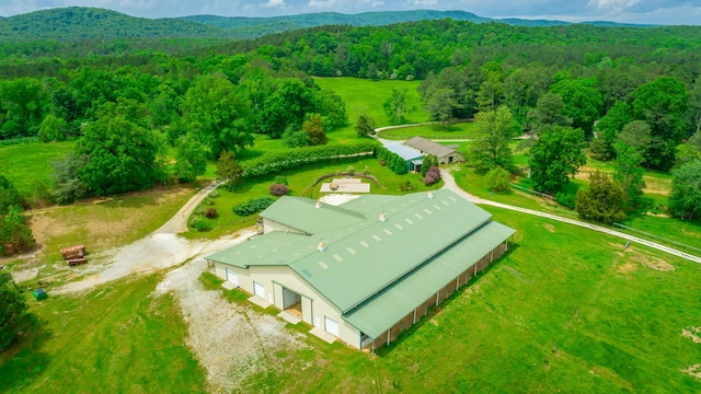 721 Gowan Rd, Lafayette, GA 30728 - aerial view of property and surrounding area with a forest and a mountain backdrop