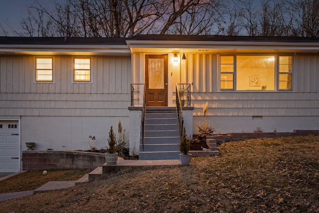 ranch-style house with a garage