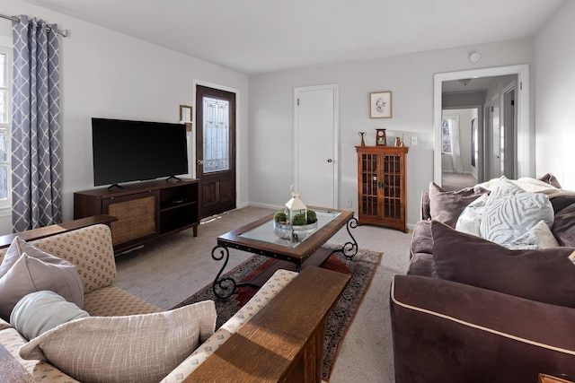 view of carpeted living room