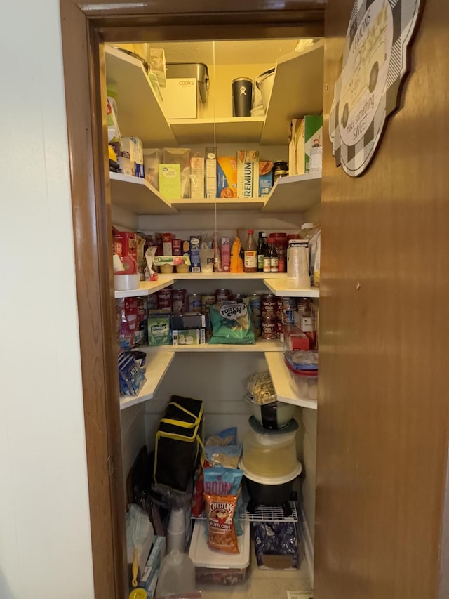 view of pantry