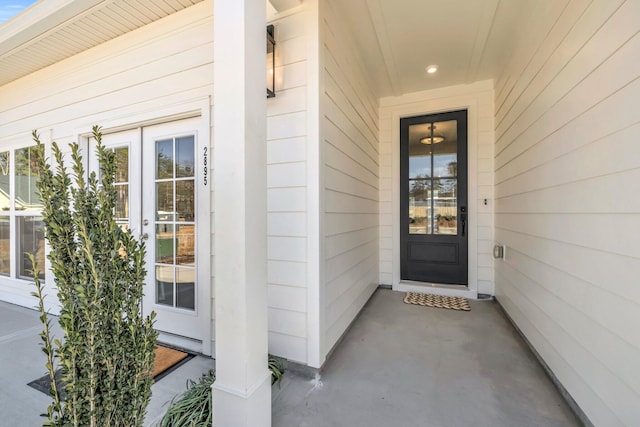 view of doorway to property