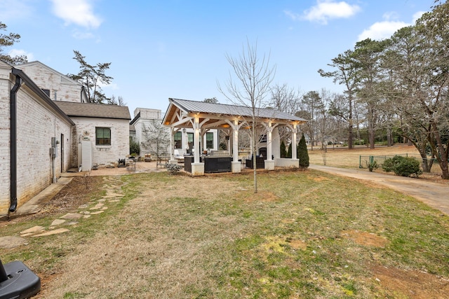 view of yard with a patio area