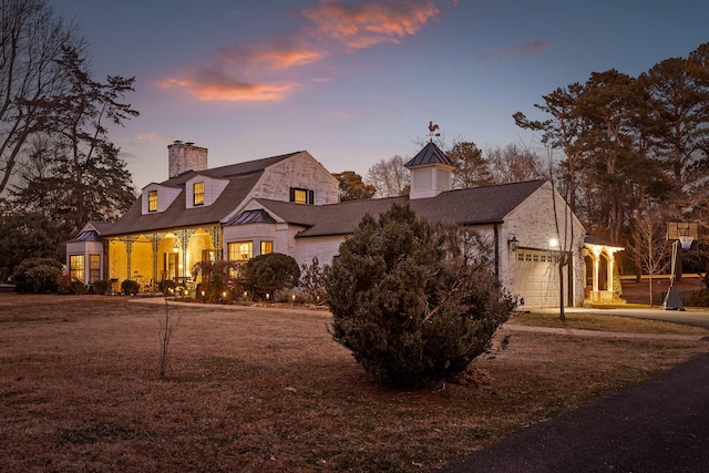 view of front of home featuring a garage