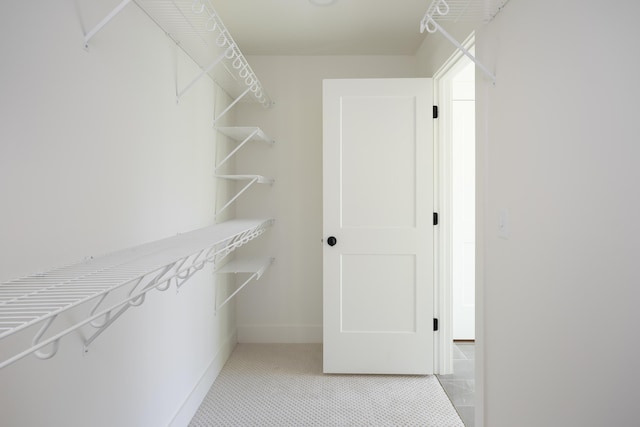 view of walk in closet