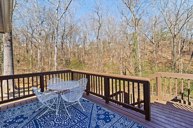 view of wooden terrace