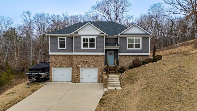 split foyer home with a garage