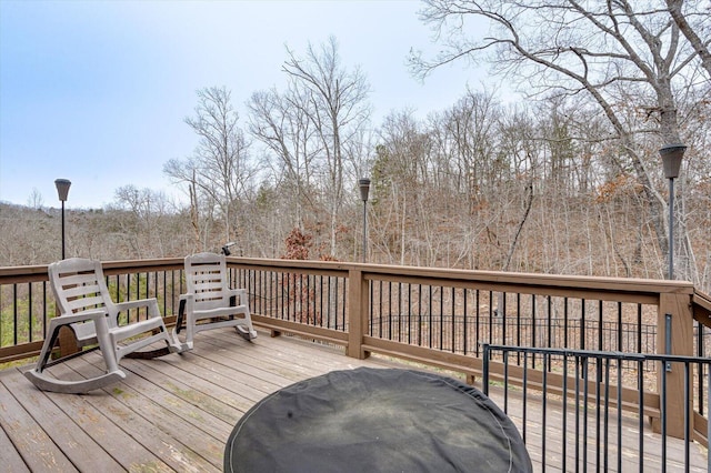 view of wooden terrace