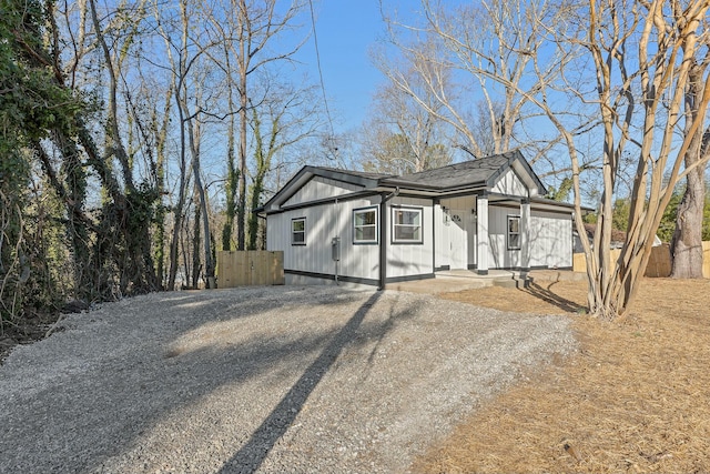 view of front of property with covered porch