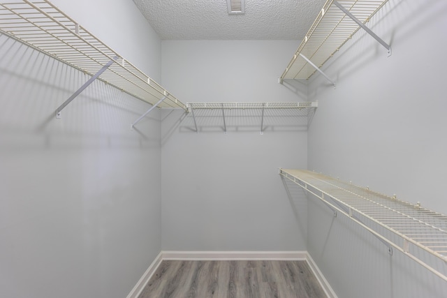 walk in closet featuring hardwood / wood-style floors