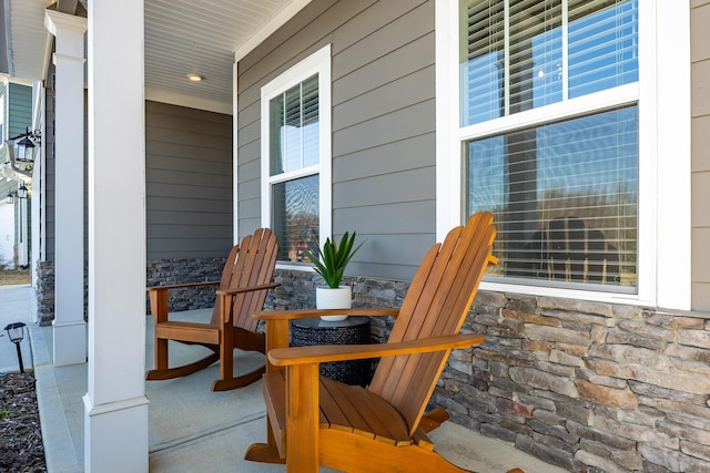 view of patio / terrace with a porch